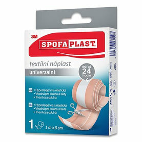 3M SPOFAPLAST č.264 Textilná náplasť pevná rýchloobväz, 8cmx1m, pás, 1ks