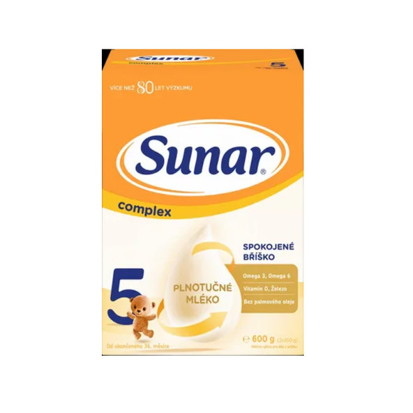 Sunar Complex 5 pokračujúca mliečna výživa (od ukonč. 36. mesiaca) 600g