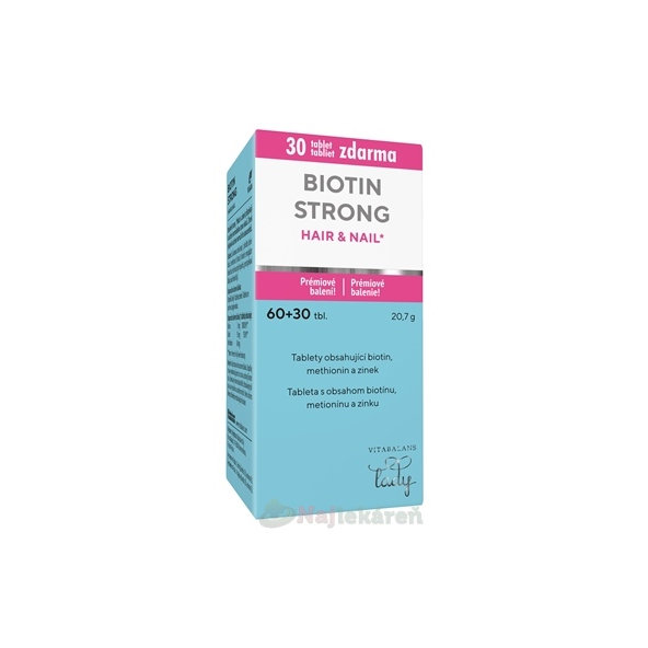 Vitabalans BIOTIN STRONG HAIR & NAIL 60+30 tabliet