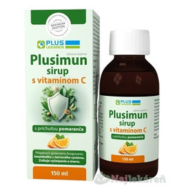 Plusimun sirup s vitamínom C s pomarančovou príchuťou, 150 ml