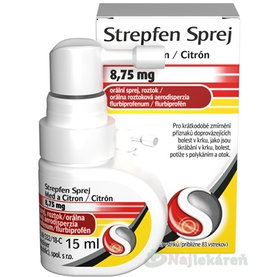 Strepfen Sprej Med a Citrón 8,75 mg 15ml